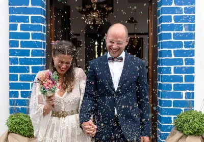 Wedding photoshoot in Santorini by Kostas F
