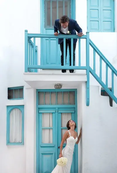 Wedding photoshoot on Mykonos by Panagiotis K