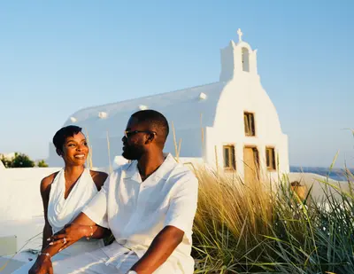 Anniversary photoshoot on Santorini by Marianna T