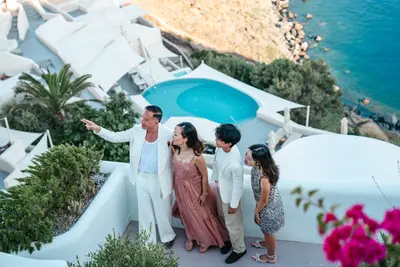 Kids Birthday photoshoot on Santorini by Marianna T